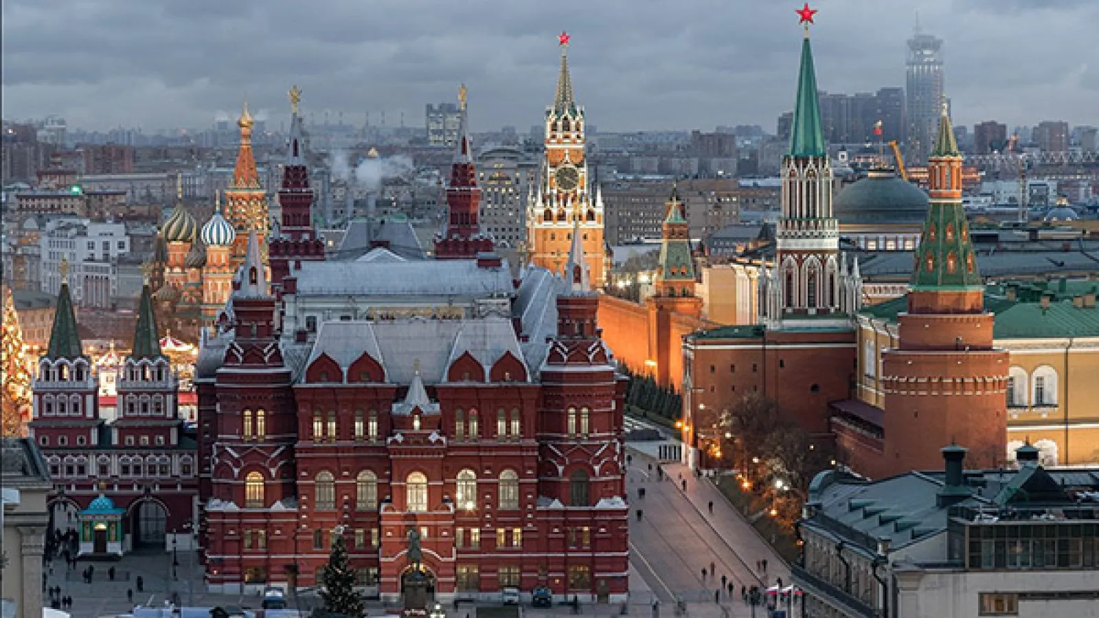 Red Square and Kremlin in Moscow, Russia in winter
