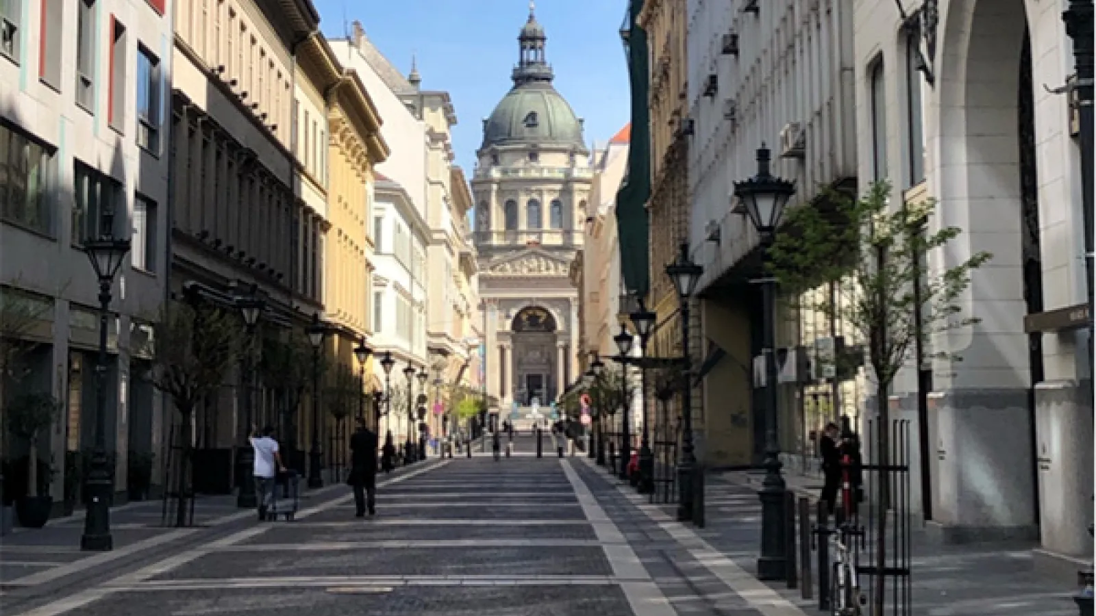 Empty street in Budapest