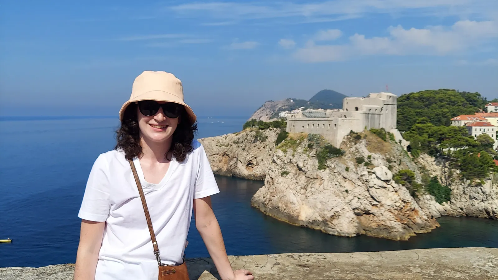 Shannon Curley walking the walls of Dubrovnik Old Town. 