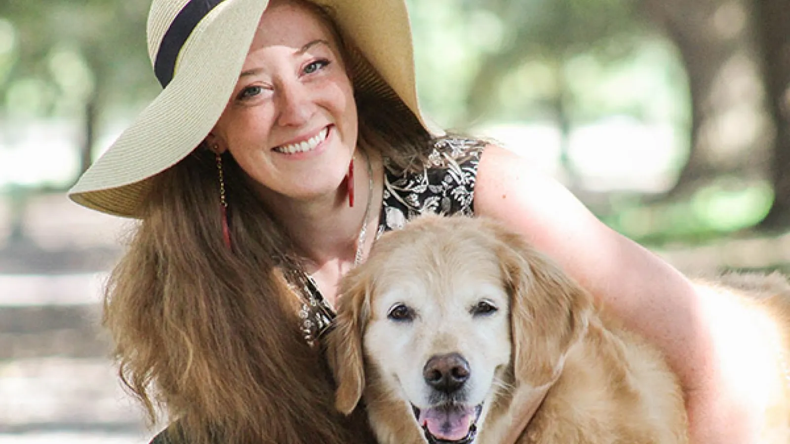 Lauren Post and her dog, Peach