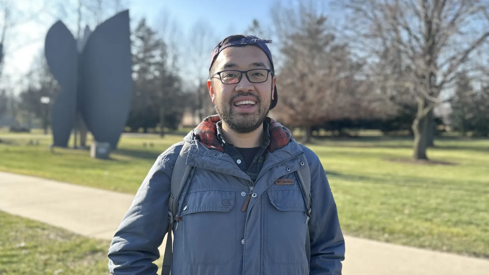 Liao Zhang at a park