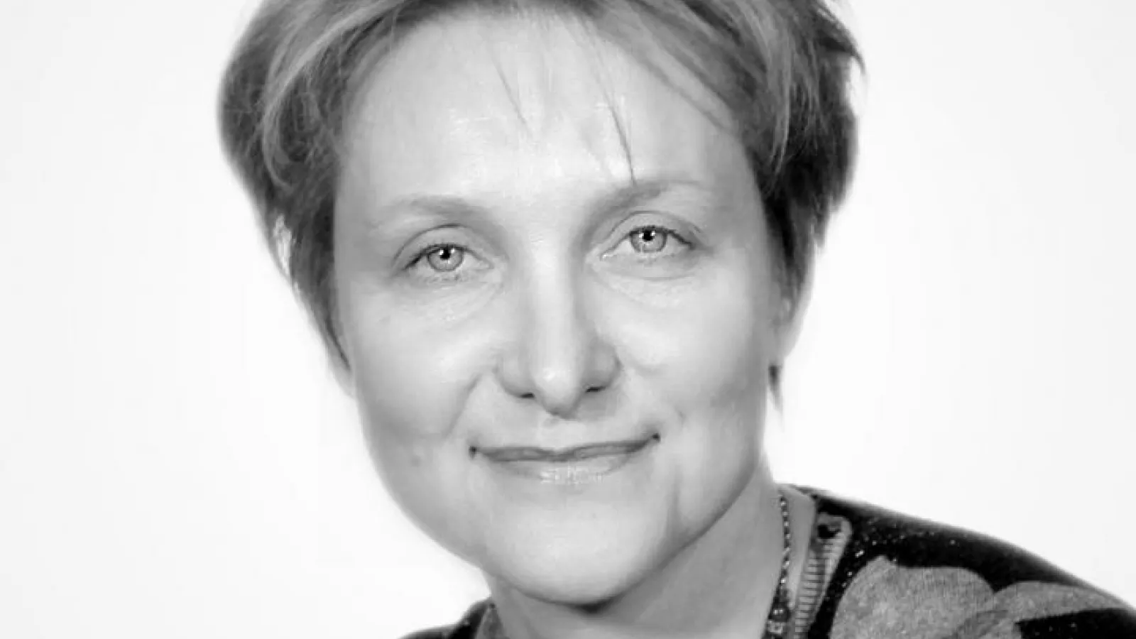 Black and white bust portrait of Marijanca Ajša Vižintin