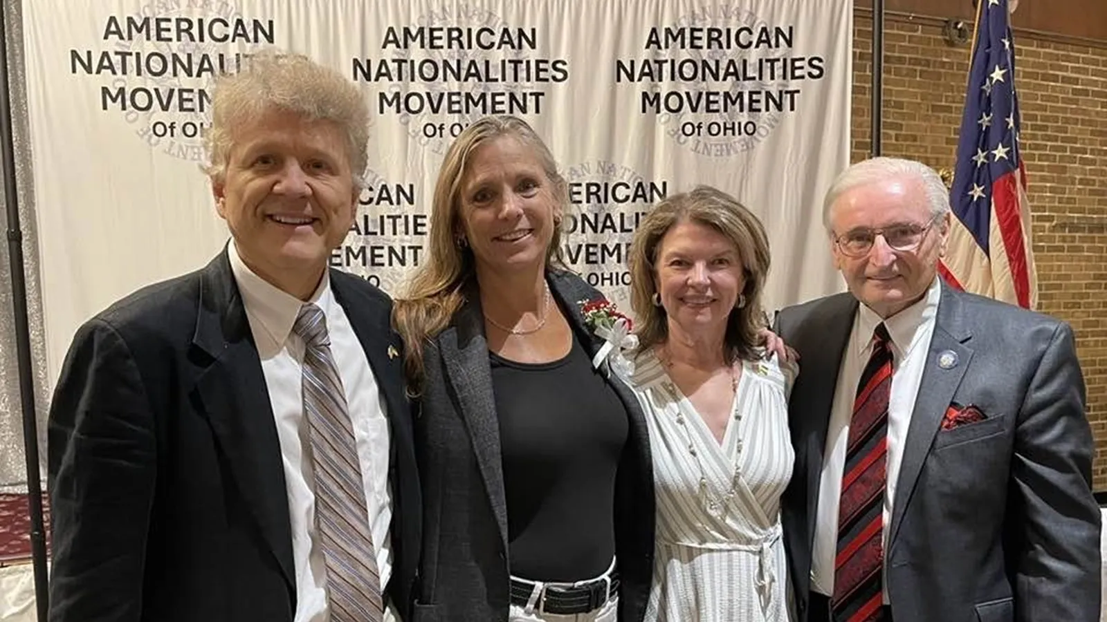 Angela Brintlinger with other members of the Ohio Eastern European Affairs Commission at the ANM dinner