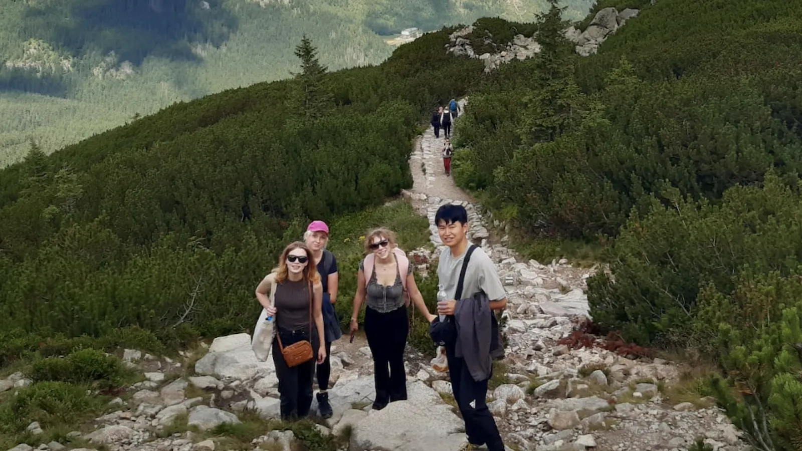 Sarah Hohman and friends hiking in Zakopane