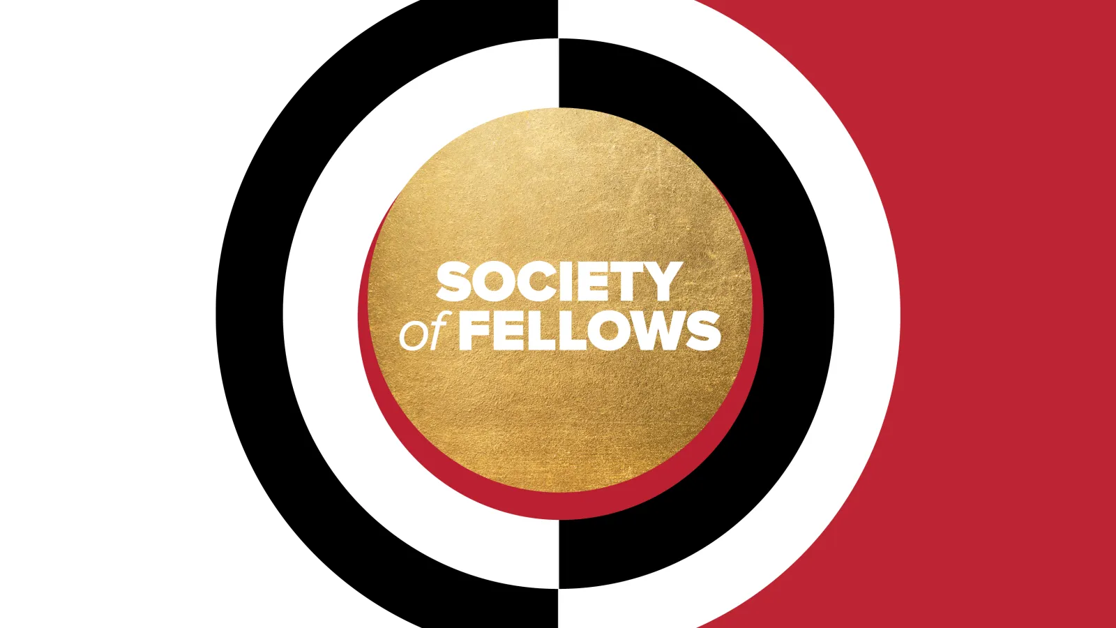 Text "Society of Fellows" in a decorative graphic