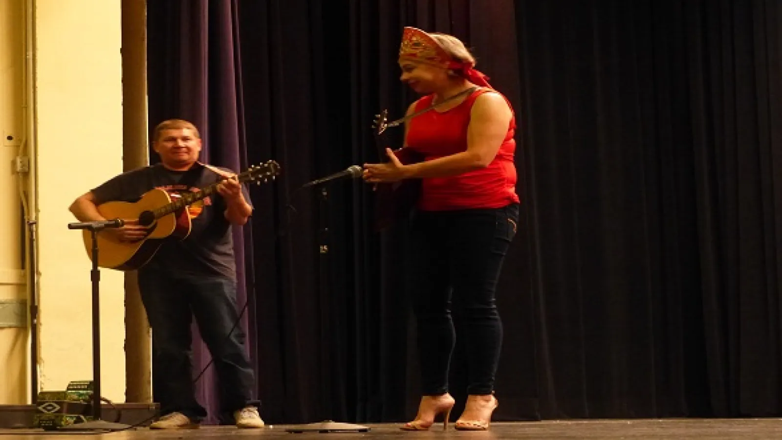 Musicians in the Barynya Russian dance troupe