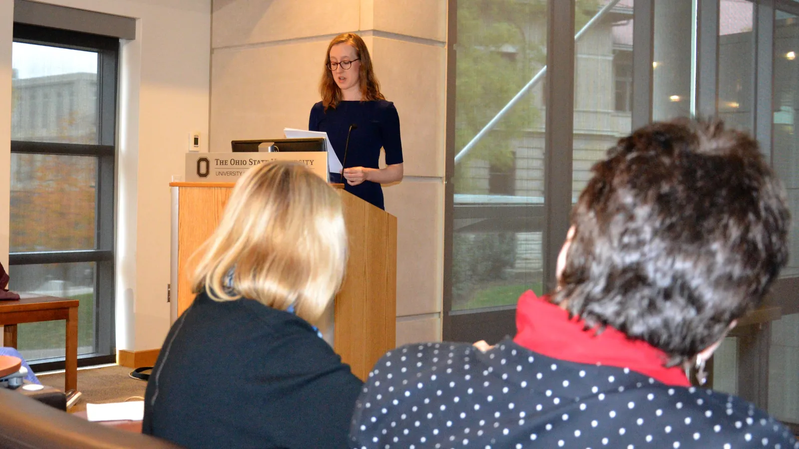 Ballard presenting on literature in Russia
