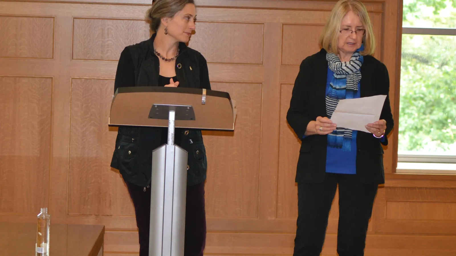 Jill Bystydzienski introducing Anne Fisher