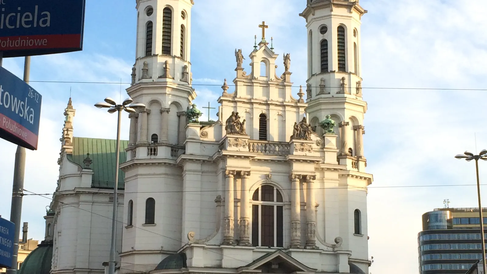 Facade of a church in Warsaw