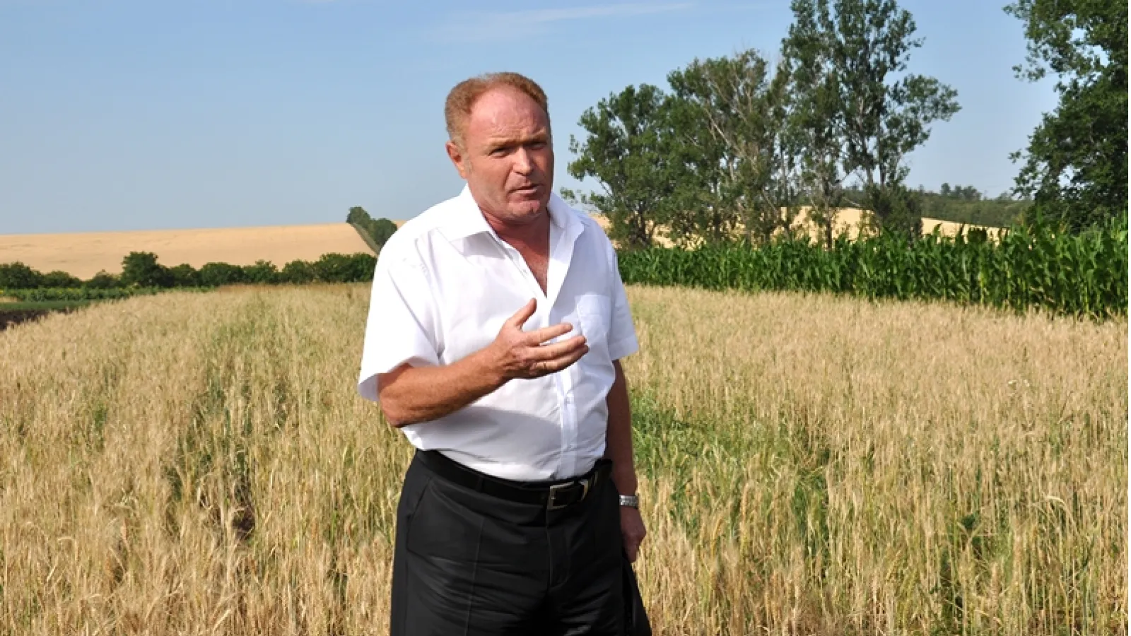Boris Boincean in a field