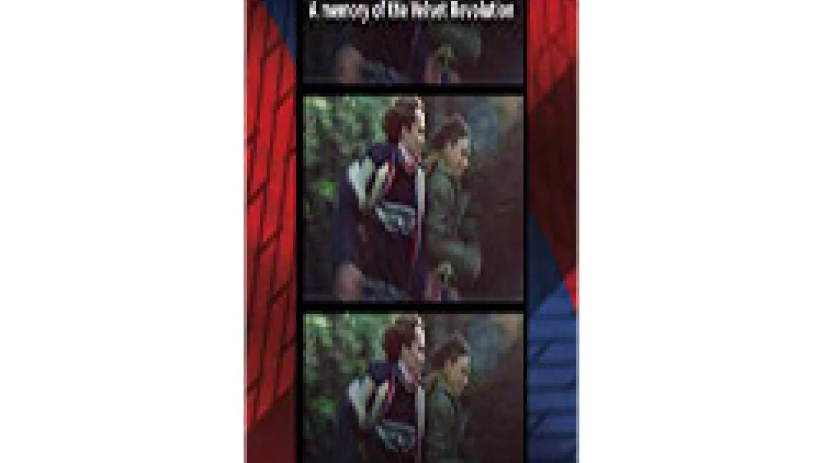 Cover of DVD for Listopad showing blurry image of young men running