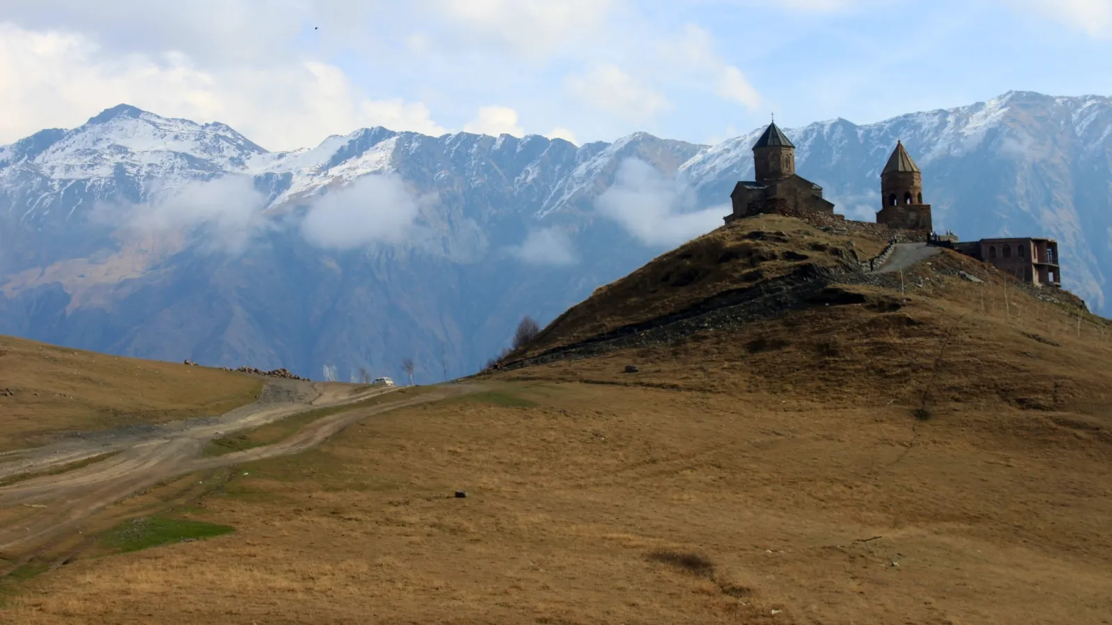 photo of church in Kazbegi, Georgia