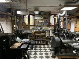 Printing materials and machines at the Lodz Book Art Museum