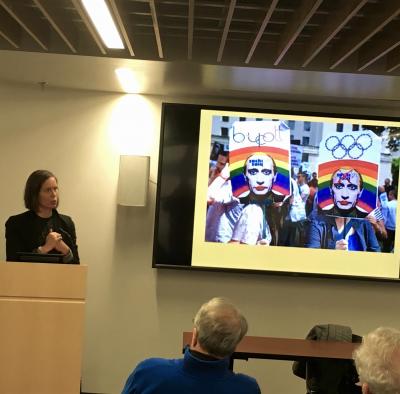 Jennifer Suchland presenting on US alt-right connections to Russia
