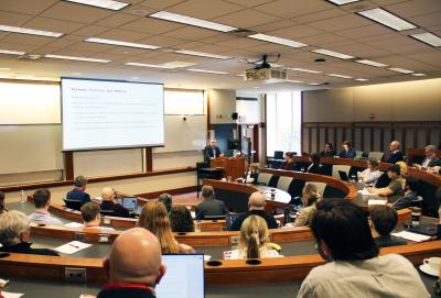 Dr. Malkhaz Toria presenting at the Saturday plenary panel.