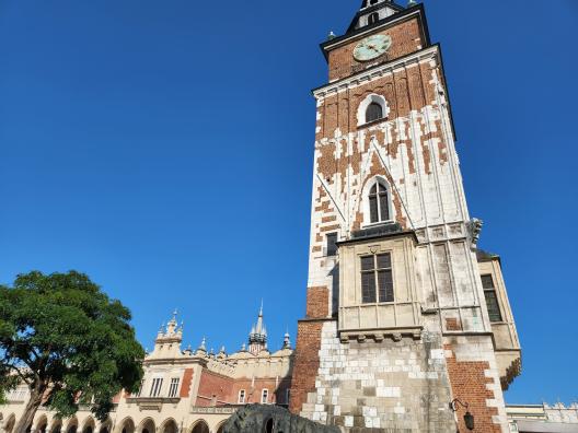 Town Hall Tower at Rynek Główny in Old Town Krakow.