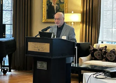 Dr. Mikhail Epstein delivering the keynote address