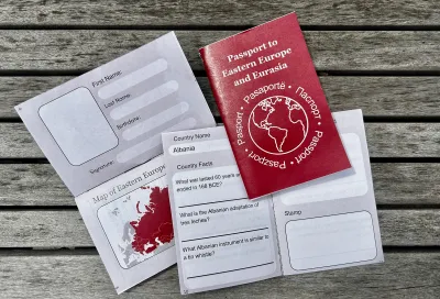 CSEEES' passport with depictions of the cover and internal pages