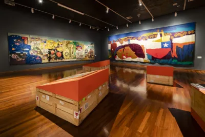 Inside the museum exhibit