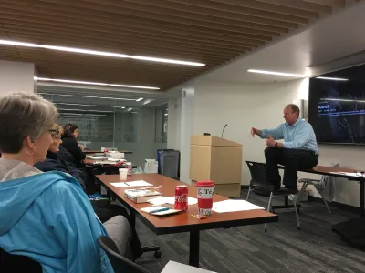 Dr. Steven Dawson discusses sports culture in the USA and Russia at the K12 Teacher Training