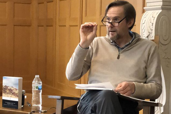 Dan Prior reading an excerpt from his translation of The Memorial Feast for Kökötöy Khan