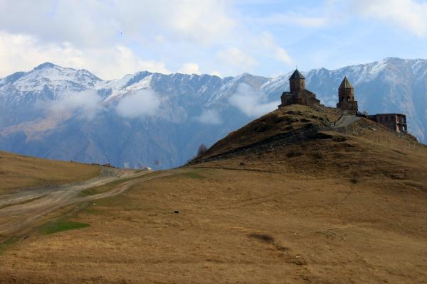 Kazbegi, Georgia photo of church in Kazbegi, Georgia