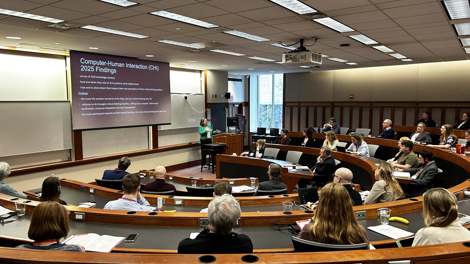 Dr. Molly Blasing presenting at the Saturday plenary panel.