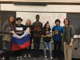 class photo with teachers Jen Philip and Kathryn Metz